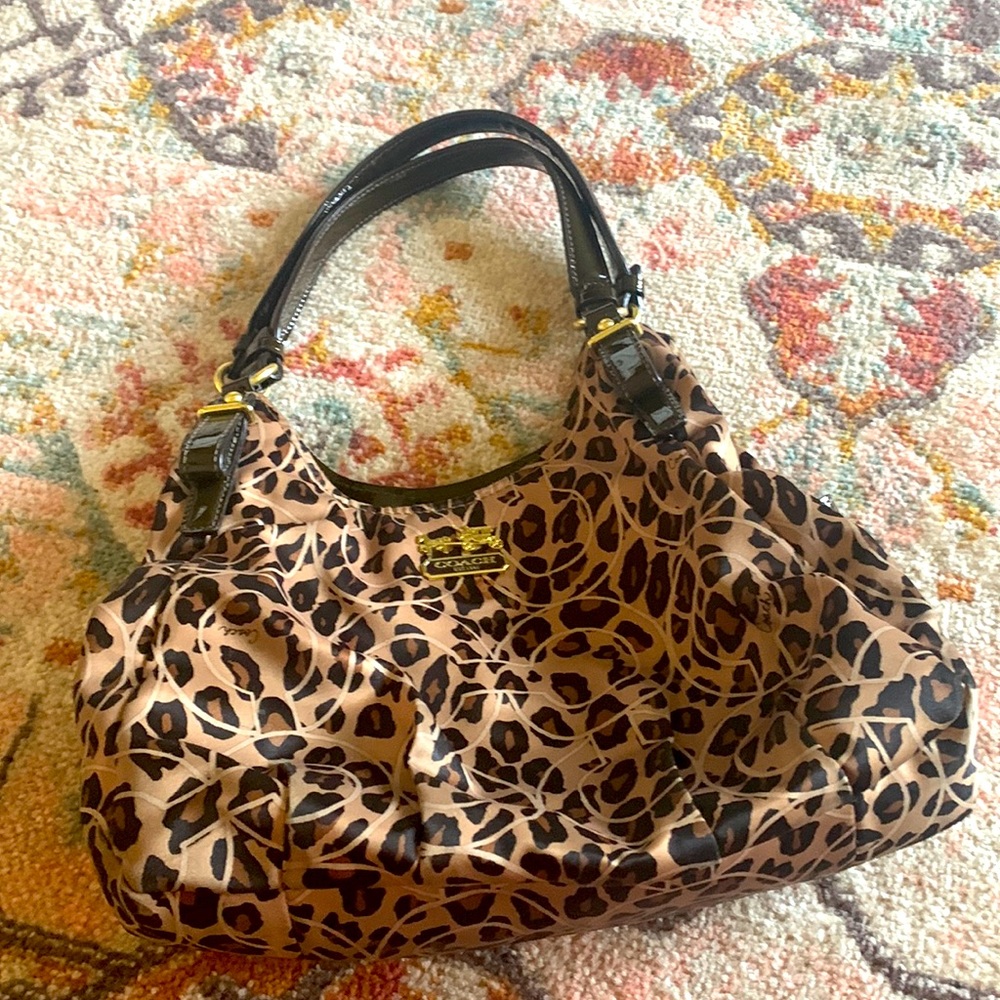 Leopard print Coach handbag